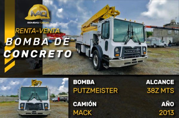 BOMBA CONCRETO MACK PUTZMEISTER 38Z MTS 2013