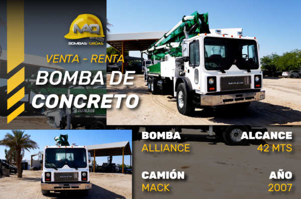 BOMBA DE CONCRETO MACK ALLIANCE 42 MTS 2007