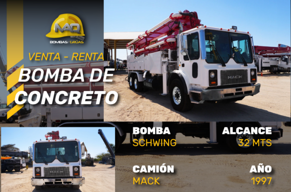 BOMBA DE CONCRETO MACK SCHWING 32 MTS 1997