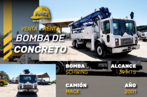 BOMBA DE CONCRETO MACK SCHWING 39 MTS 2001
