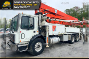 bomba de concreto Putzmeister 36 metros usada Mack 2007