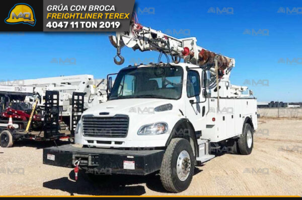 GRÚA CON BROCA FREIGHTLINER TEREX 4047 11 TON 2019