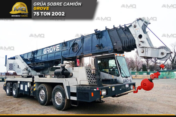 GRÚA SOBRE CAMIÓN GROVE 75 TONS 2002