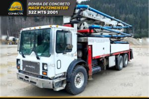 BOMBA DE CONCRETO MACK PUTZMEISTER 32Z MTS 2001